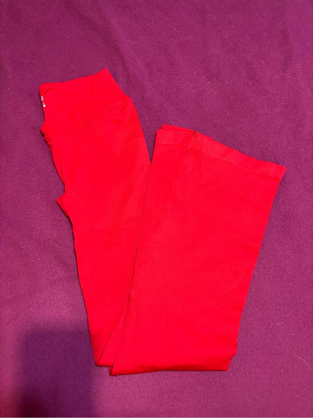 NWOT OQQ Red Yoga Leggings - Classic Stretch - Picture 4 of 4